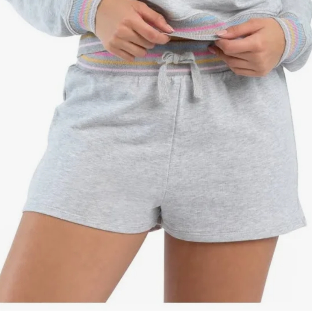 SUNDOWN BY SPLENDID HEAT PLAYA DRAWSTRING ELASTIC RIBBED WAIST SHORTS L - Picture 1 of 9
